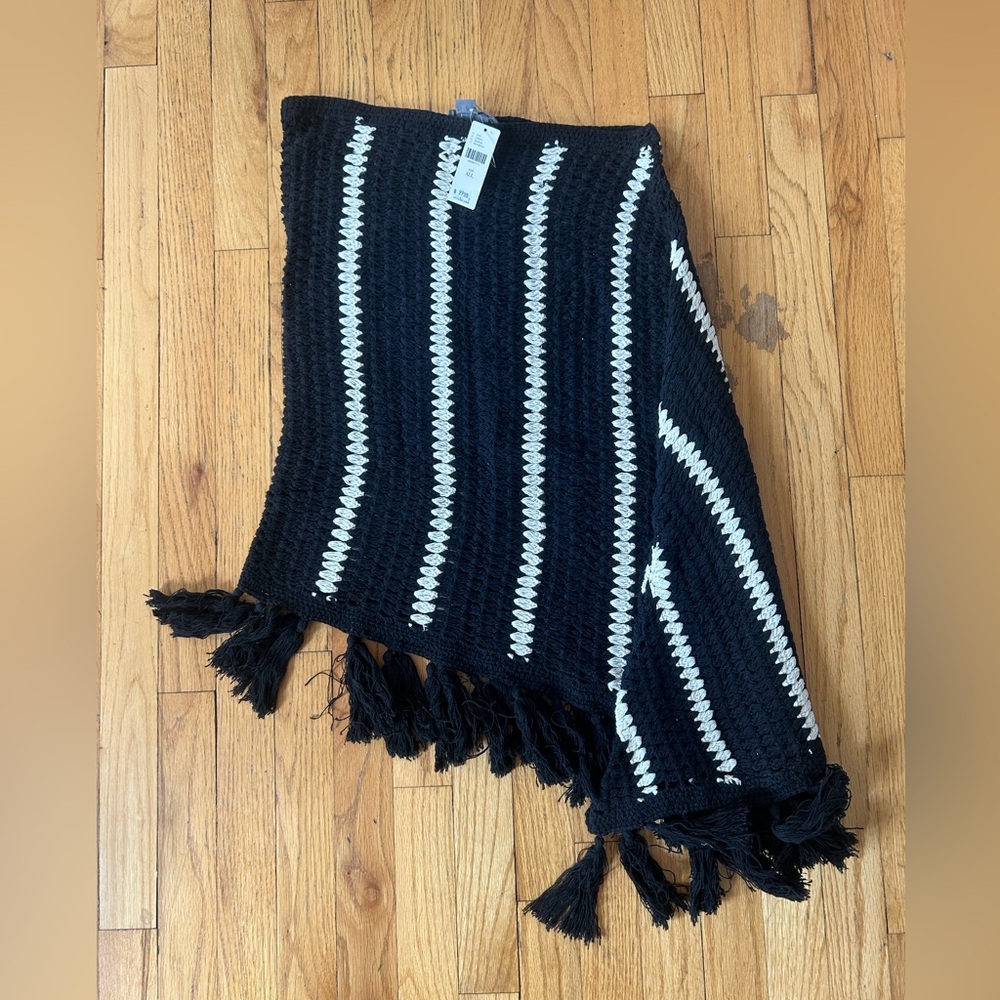 Anthropologie Chrochet Knit Skirt wi th Tassles NWT